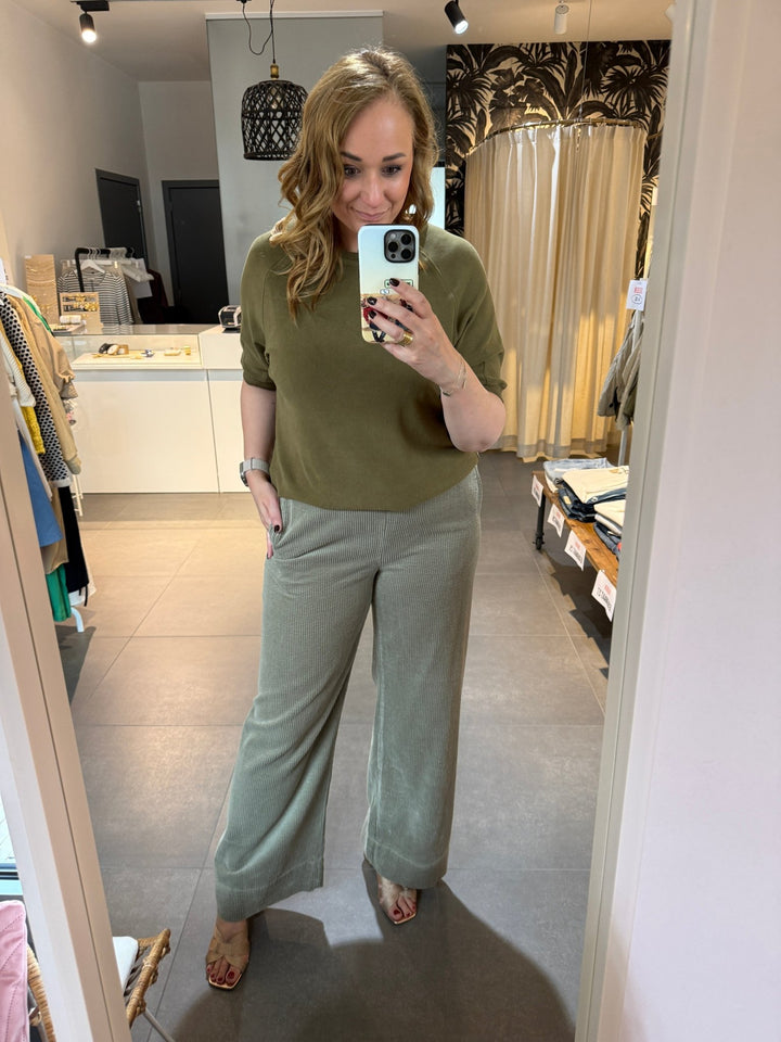 JcSophie - Broek Jamie Olive Green - Luxedy