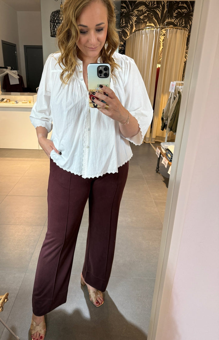 JcSophie - Broek Joyful Burgundy - Luxedy