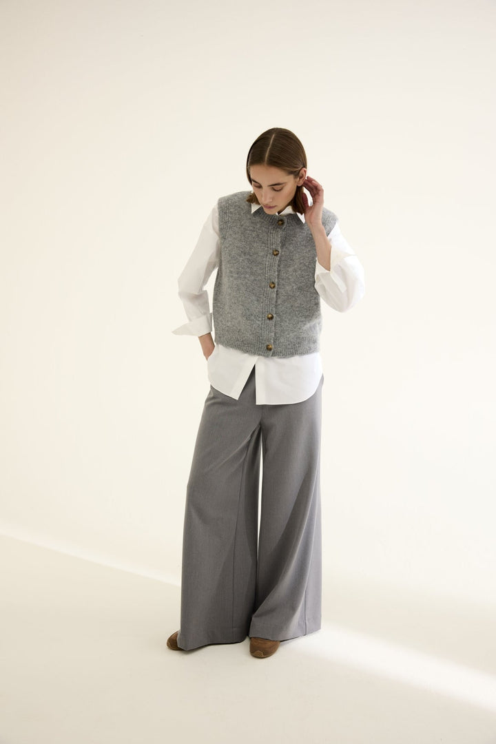 JcSophie - Broek Kallista Grey Melange - Luxedy