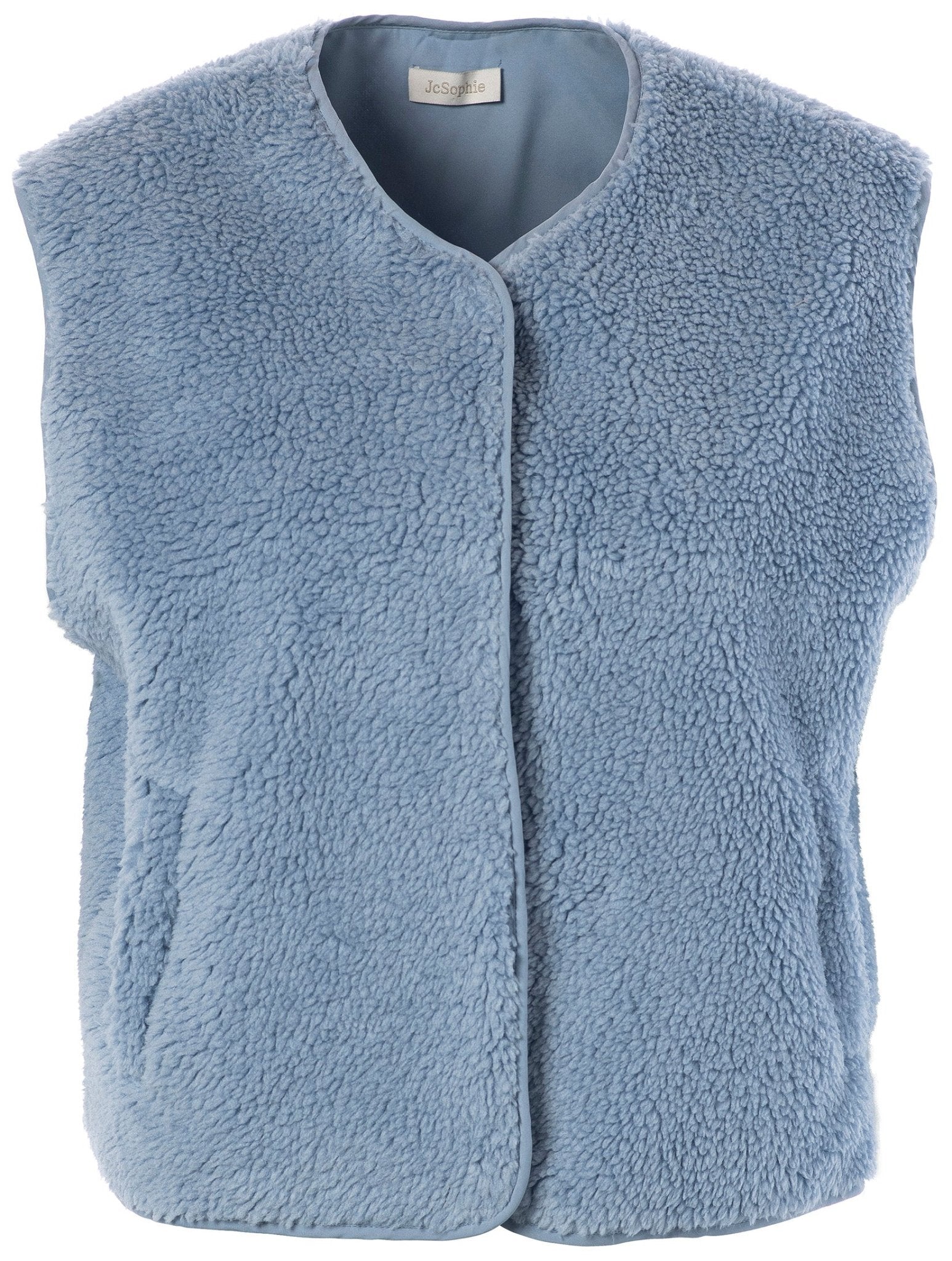 JcSophie - Jas King Teddy Jacket Light Blue - Luxedy