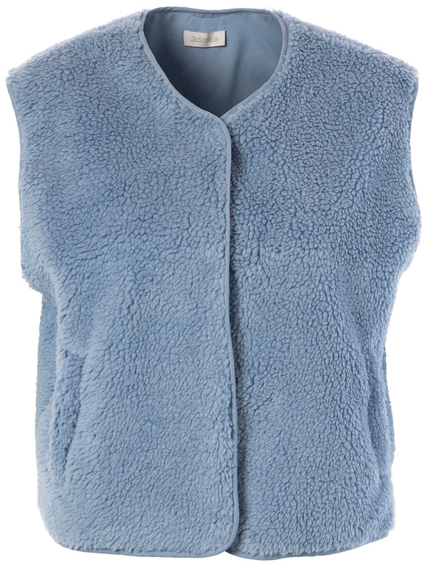JcSophie - Jas King Teddy Jacket Light Blue - Luxedy