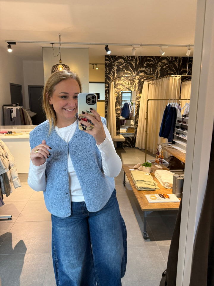JcSophie - Jas King Teddy Jacket Light Blue - Luxedy