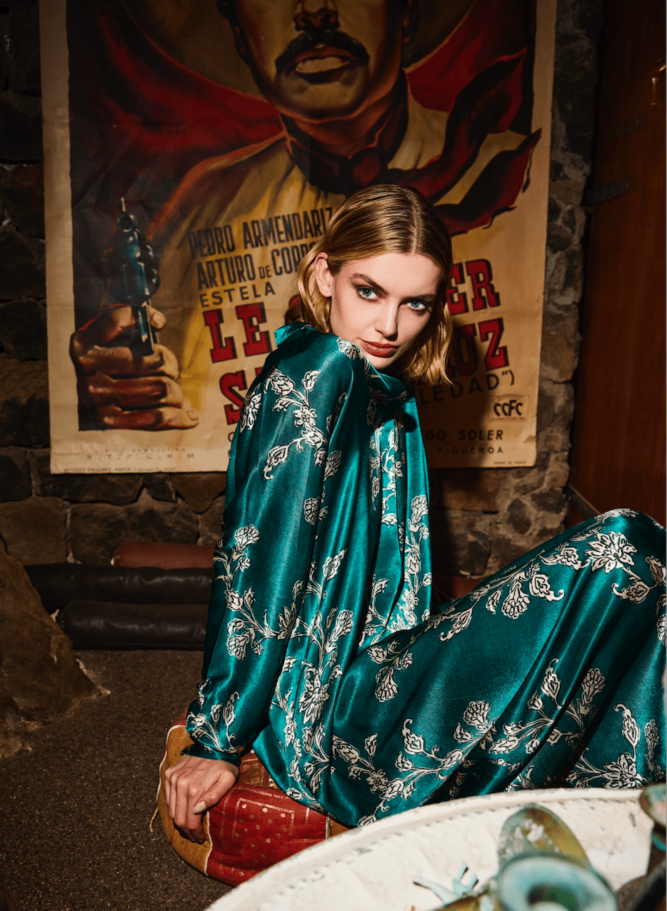 JcSophie - Jurk Breeze Emerald Vines - Luxedy