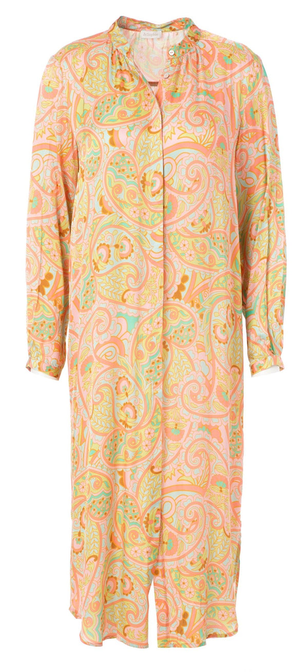 JcSophie - Jurk Corbin Apricot Paisley - Luxedy