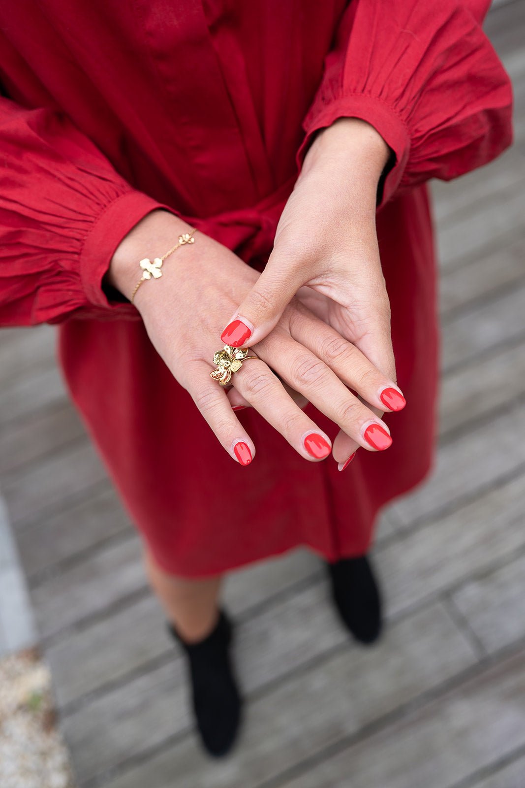 JcSophie - Jurk Frida Carmine Red - Luxedy