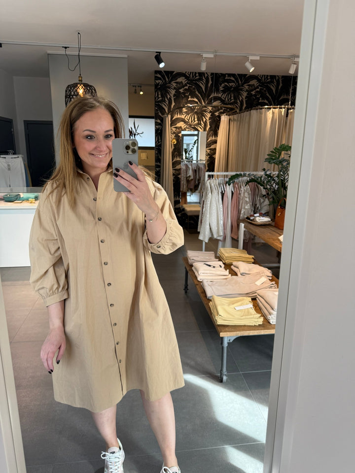 JcSophie - Jurk Ghislaine Sand Beige - Luxedy