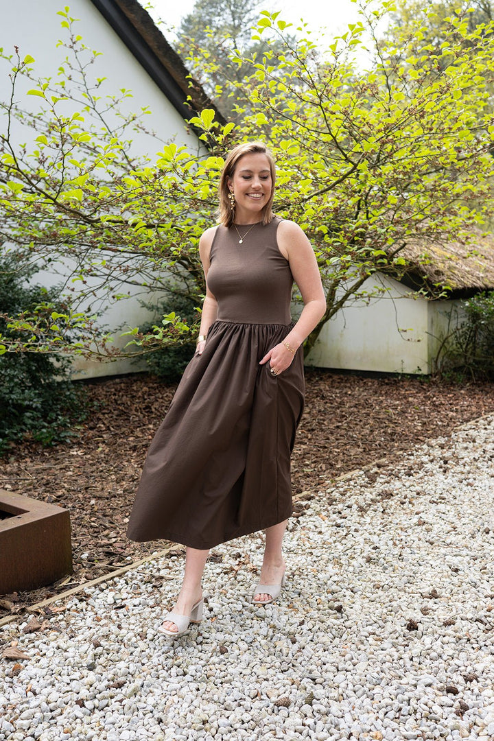 JcSophie - Jurk Heatherly Coffee - Luxedy
