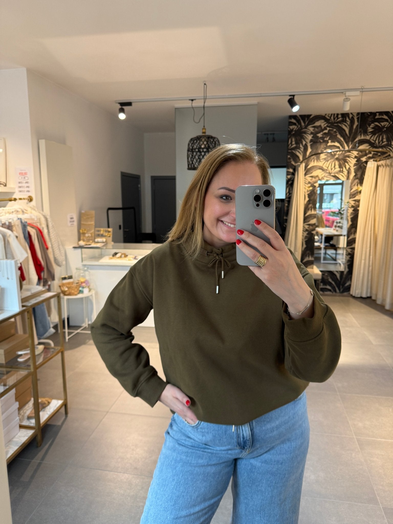 JcSophie - Sweater Julio Dark Olive Green - Luxedy