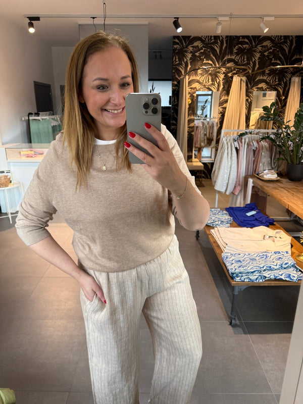 JcSophie - Trui Gwynevere Sweater Sand - Luxedy