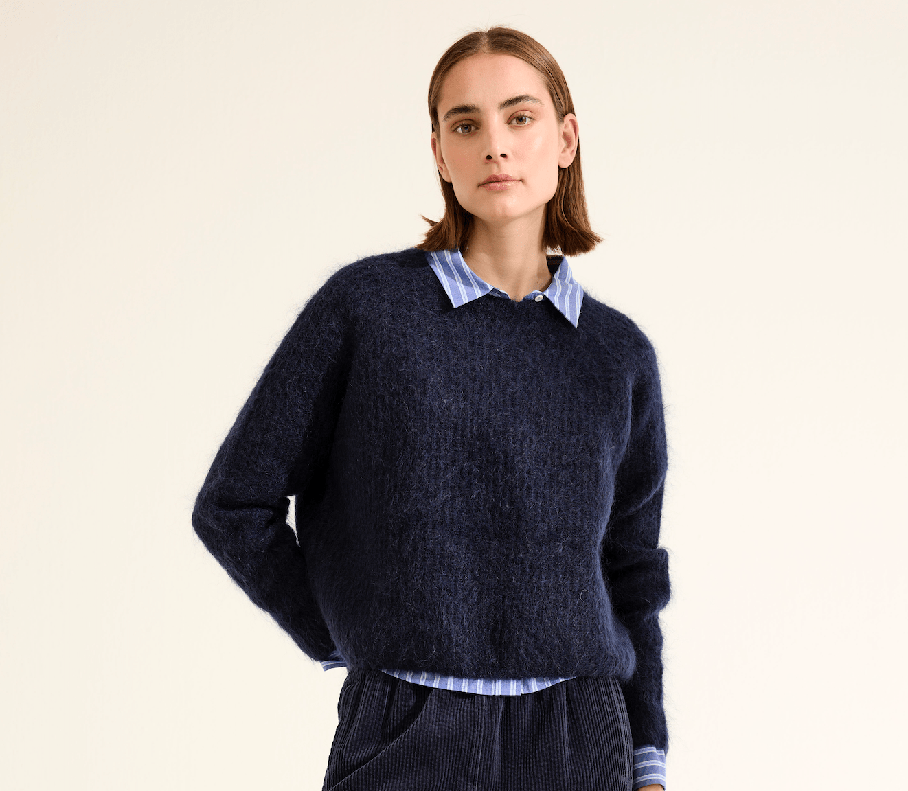 JcSophie - Trui Keaton Dark Blue - Luxedy