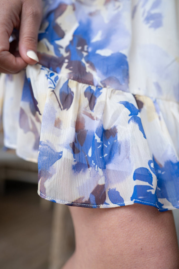 Jurk Cilou Blossom Flowers Blue - Luxedy