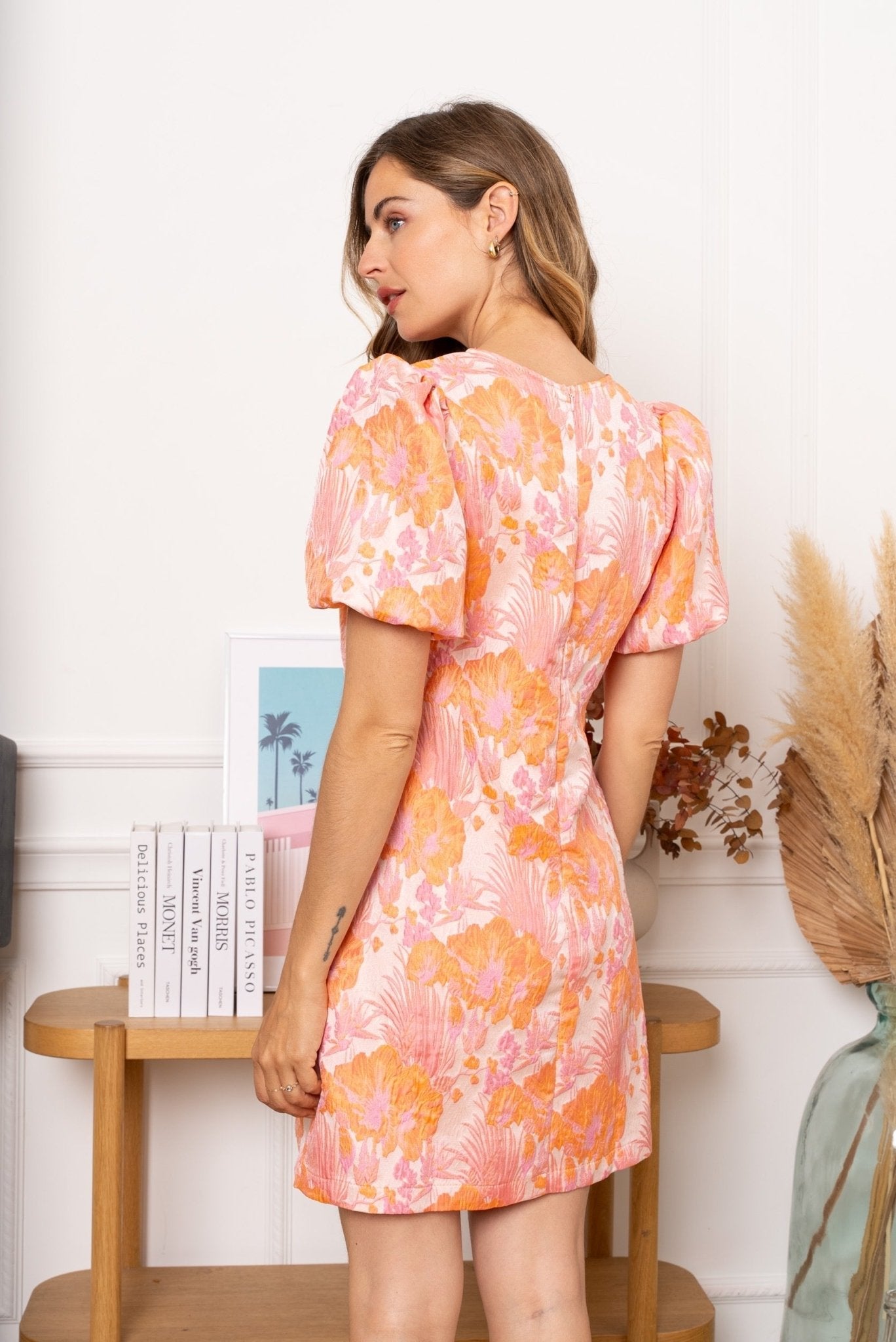 Jurk Elise Flower Orange - Luxedy