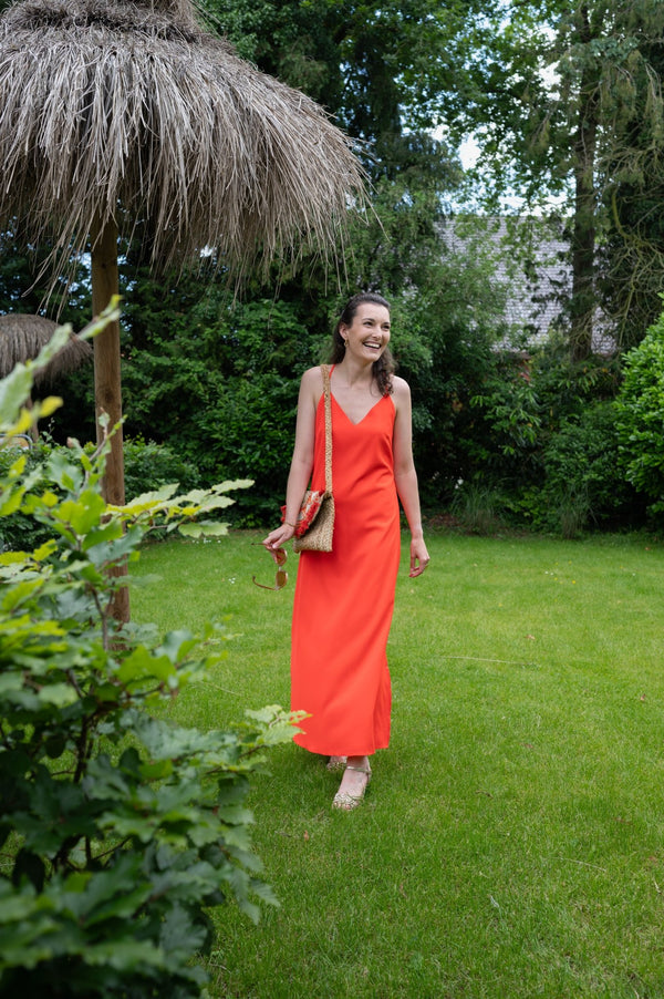Jurk Grace Hot Coral - Luxedy