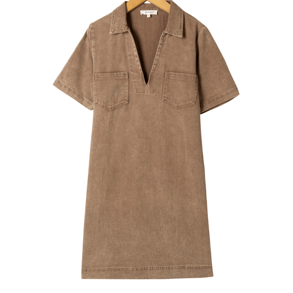 Jurk Vivienne Latté Bruin - Luxedy