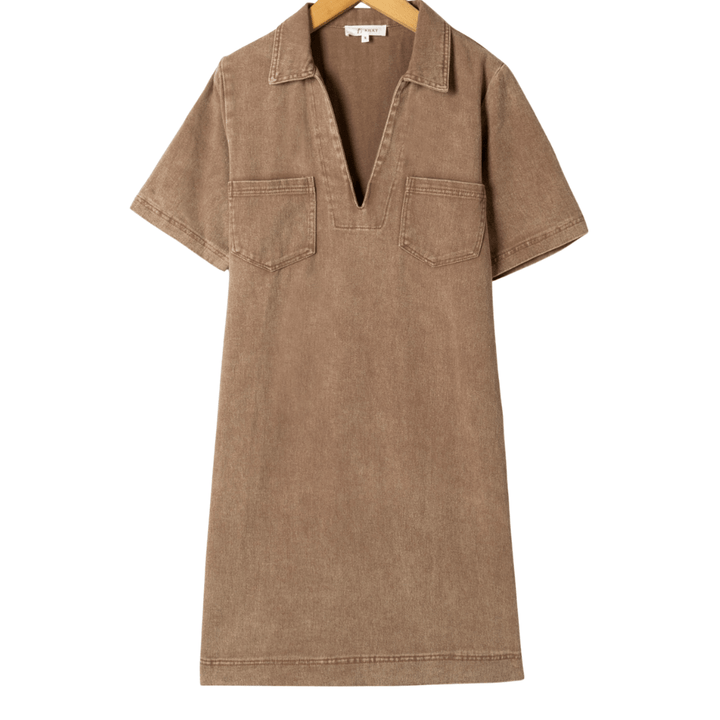 Jurk Vivienne Latté Bruin - Luxedy