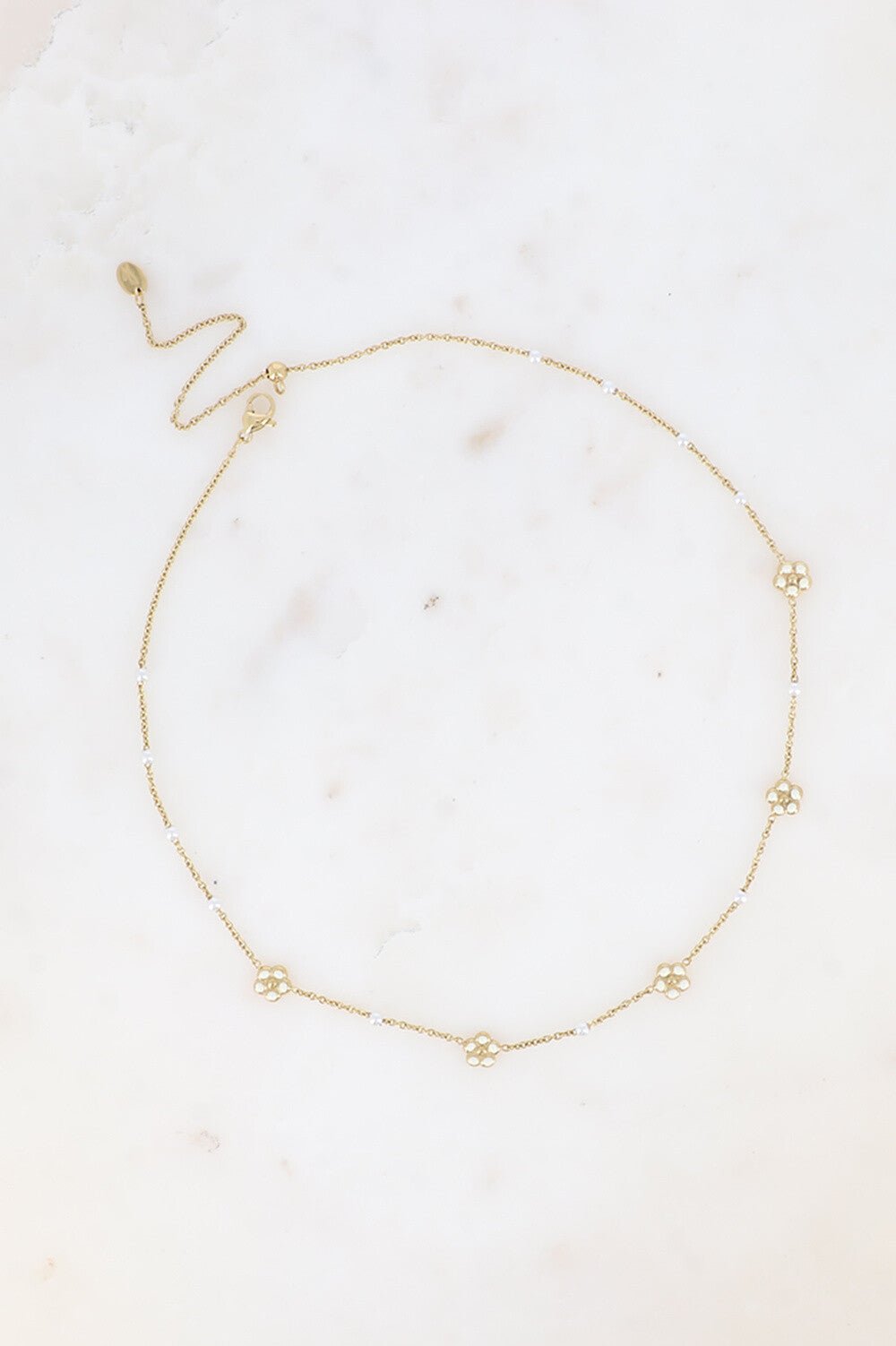 Ketting - Abby Tiny Flowers & Pearls - Luxedy
