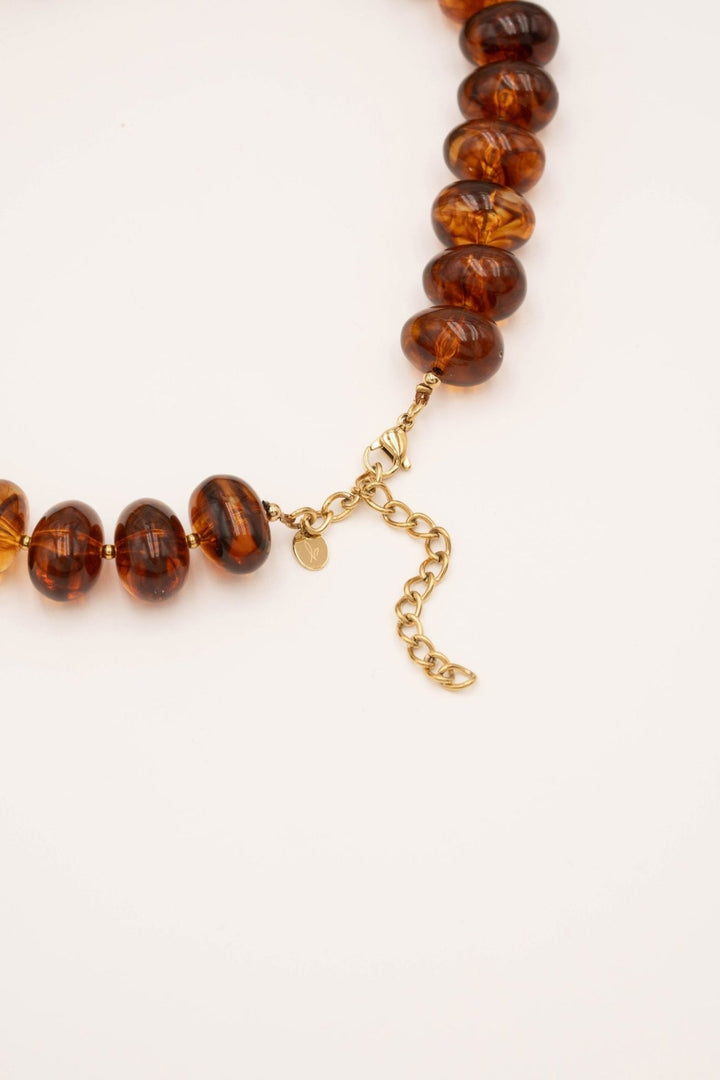 Ketting - Marie Beads Brown - Luxedy