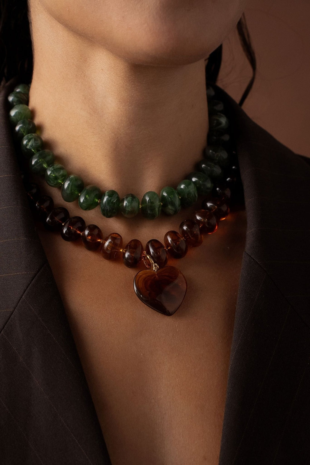 Ketting - Marie Beads Green - Luxedy