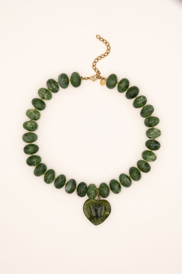 Ketting - Marie Beads Green - Luxedy