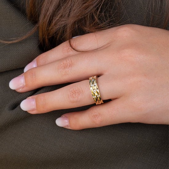 Melano - Ring Elena Crystal Gold - Luxedy