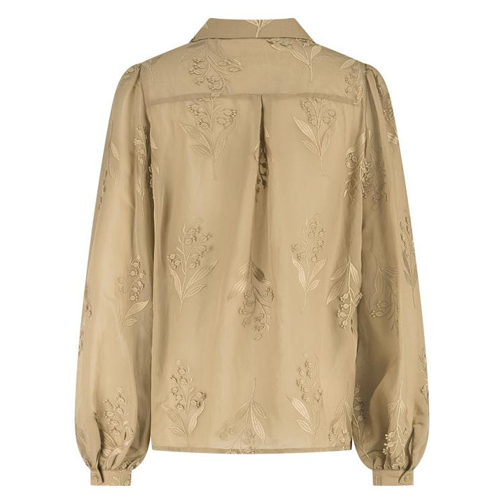 NUKUS - Blouse Jolies Embroidery Camel - Luxedy