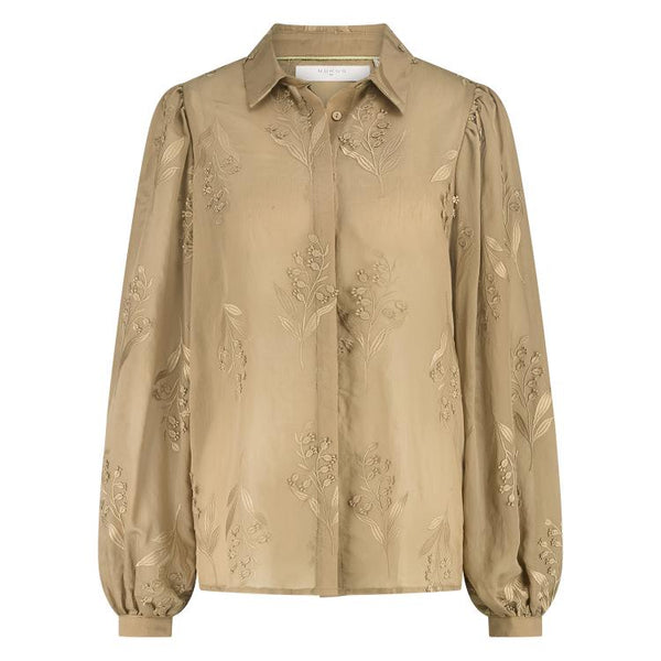 NUKUS - Blouse Jolies Embroidery Camel - Luxedy