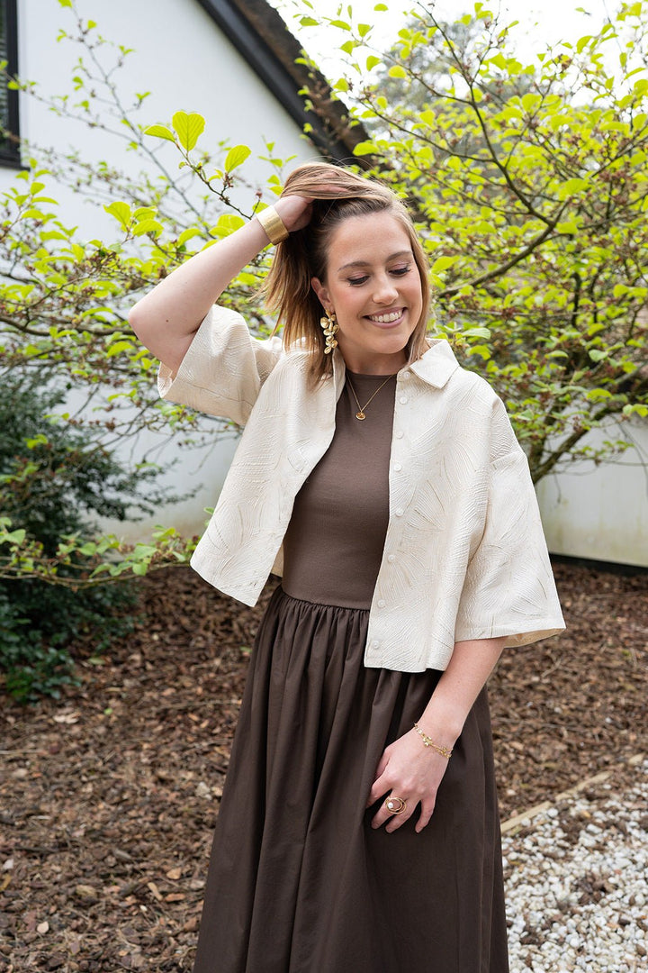 NUKUS - Blouse Leena OffWhite Gold - Luxedy