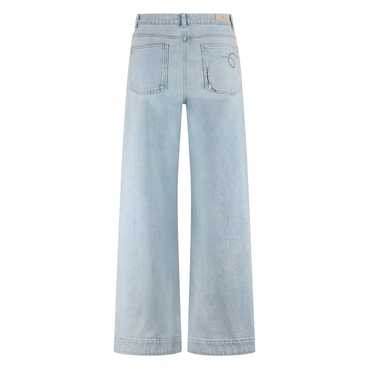 NUKUS - Broek Abby Denim Strass Bleached - Luxedy