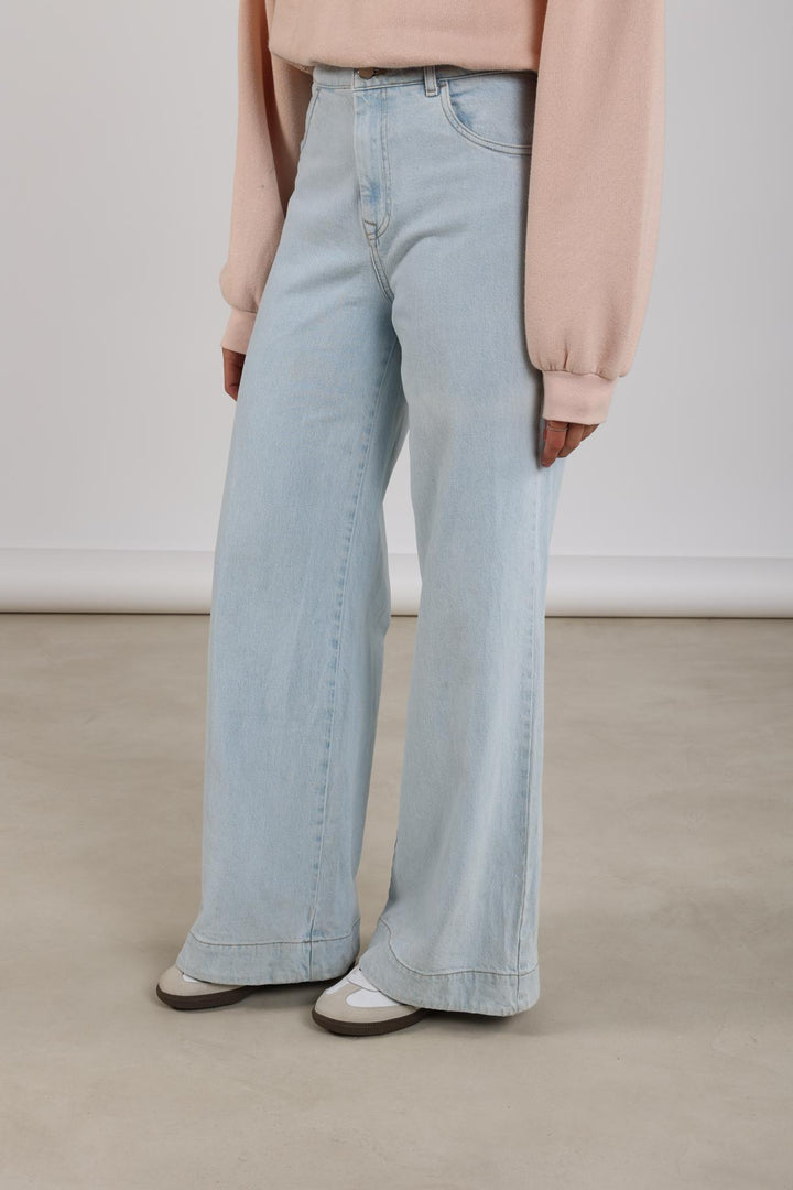 NUKUS - Broek Abby Denim Strass Bleached - Luxedy