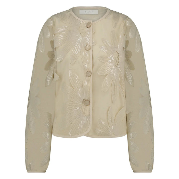 NUKUS - Jas Millie Jacket Paillet Light Sand - Luxedy
