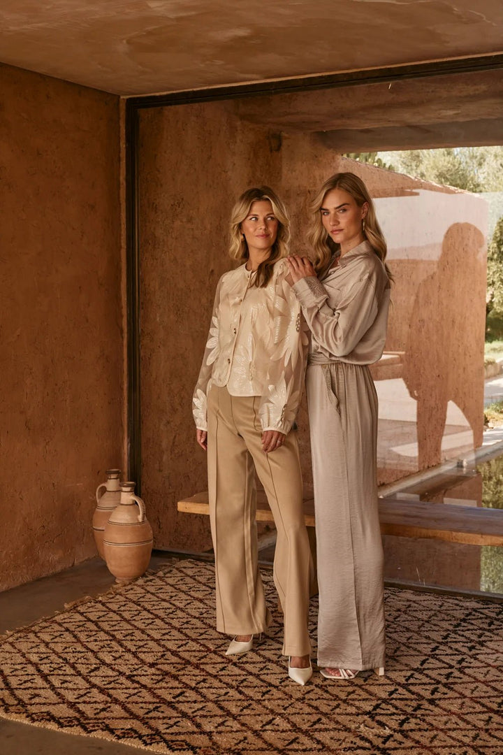 NUKUS - Jas Millie Jacket Paillet Light Sand - Luxedy