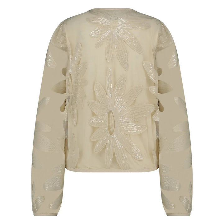 NUKUS - Jas Millie Jacket Paillet Light Sand - Luxedy