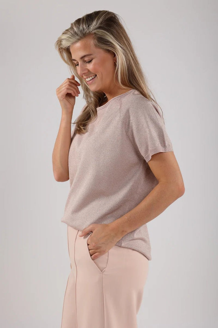 NUKUS - Top Anita Lurex Powder Pink - Luxedy