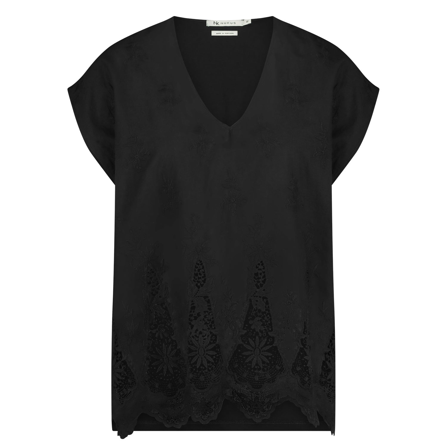 NUKUS - Top Barbara Embroidery Black - Luxedy