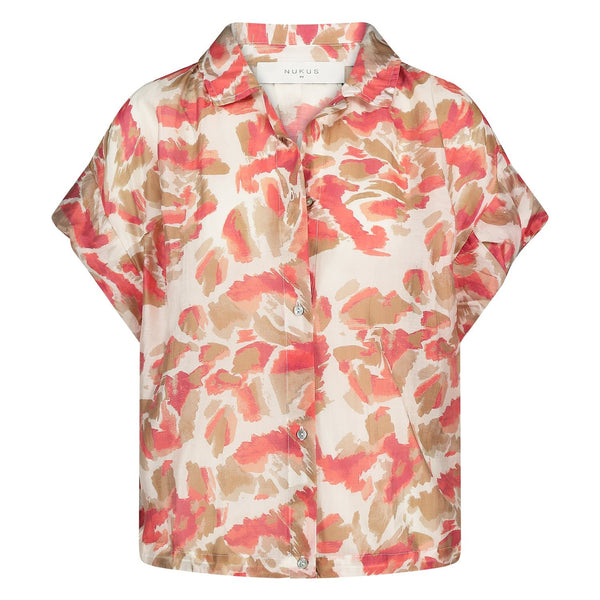 NUKUS - Top Catalina Floral Offwhite / Coral - Luxedy