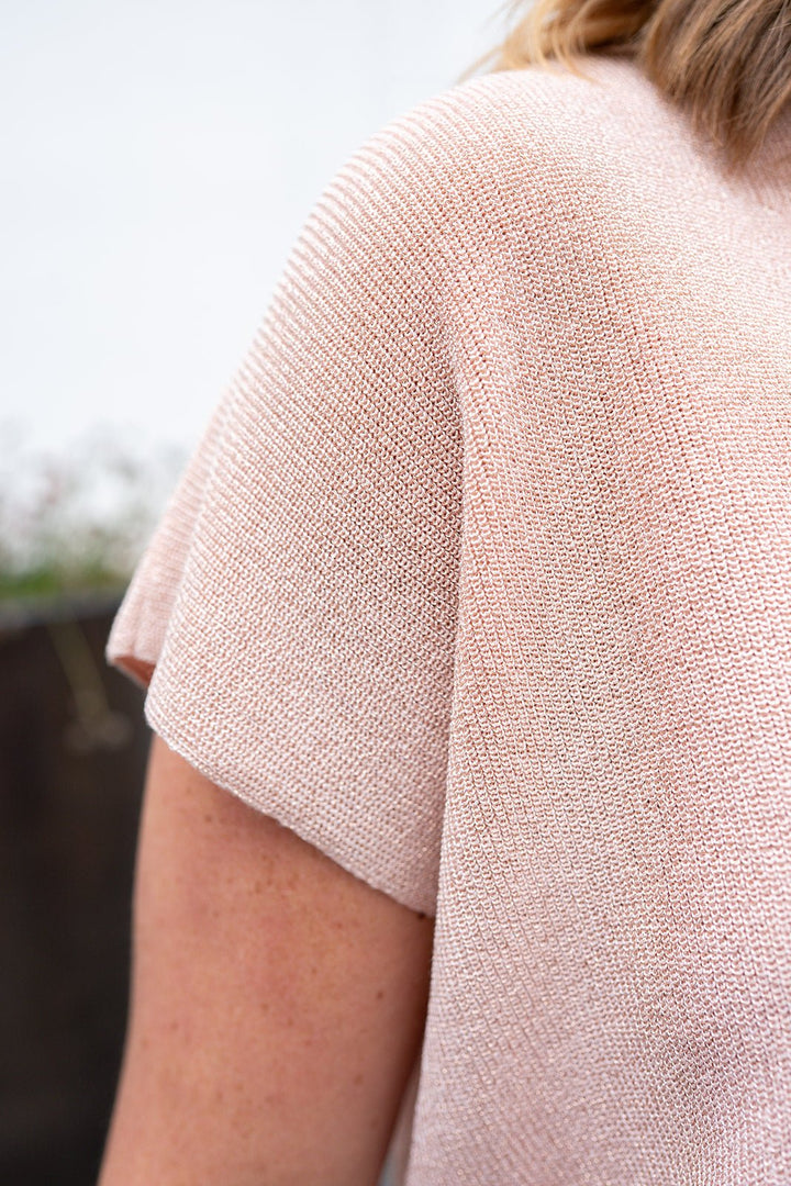 NUKUS - Top Dina Lurex Dusty Pink - Luxedy