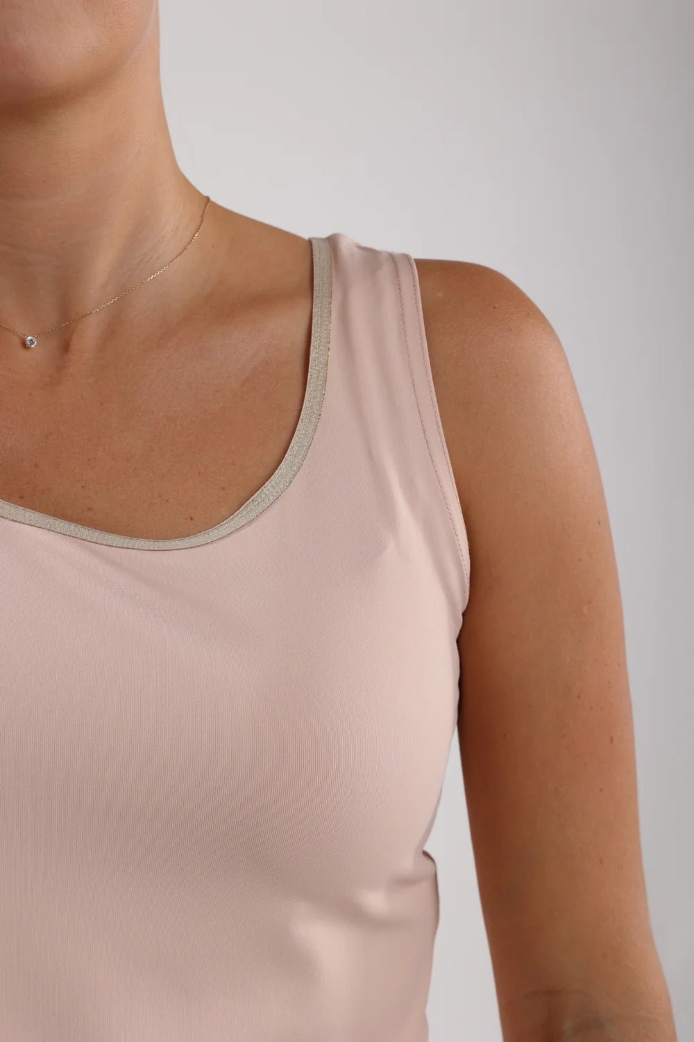 NUKUS - Top Juba Singlet Powder Pink/Gold - Luxedy