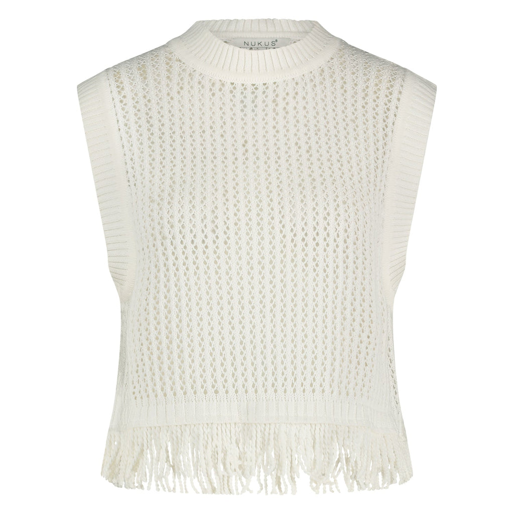 NUKUS - Top Kally Frills White - Luxedy