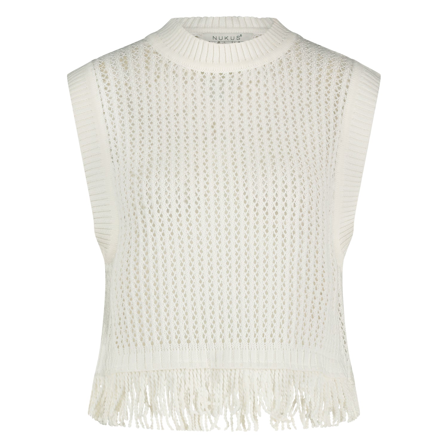 NUKUS - Top Kally Frills White - Luxedy