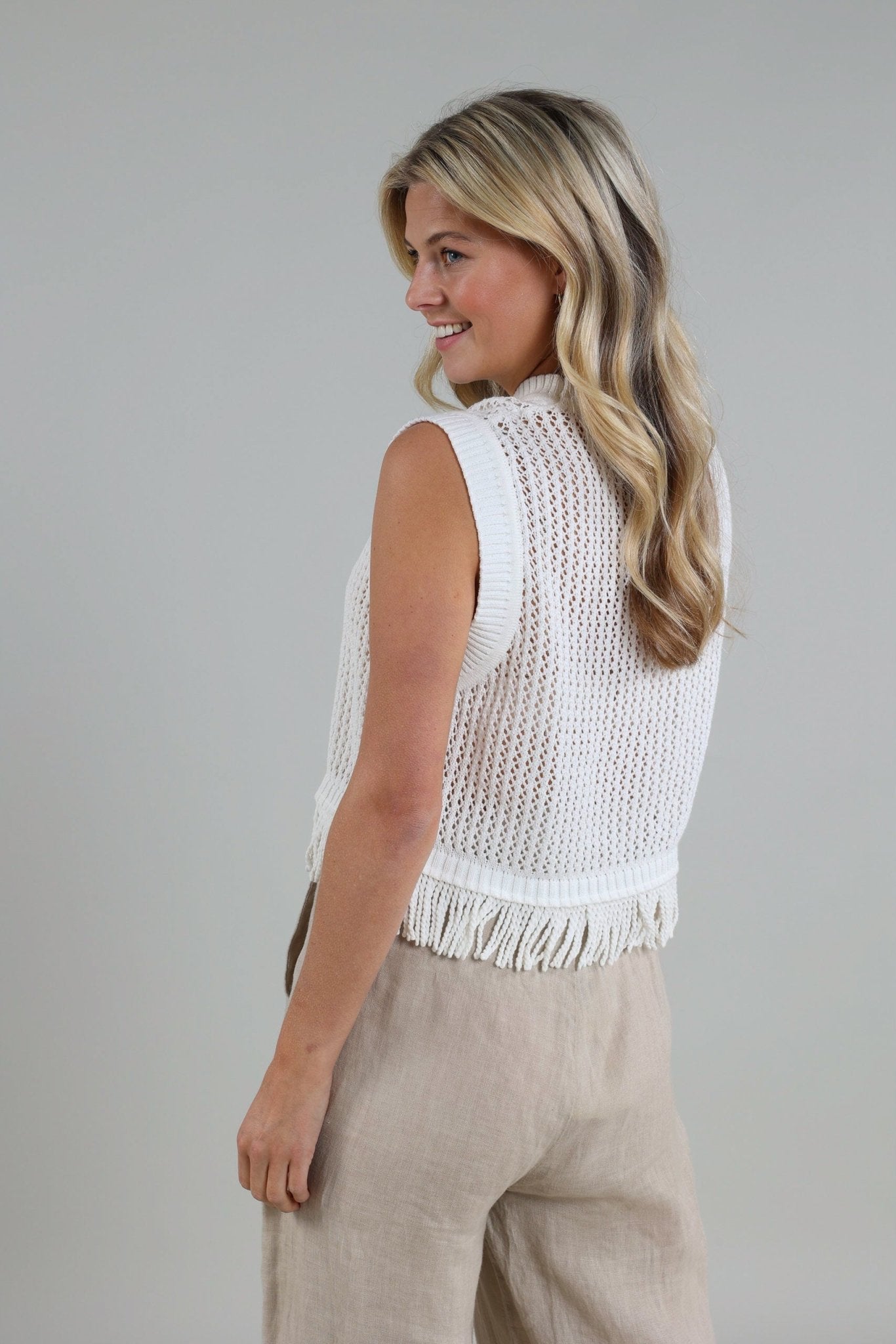 NUKUS - Top Kally Frills White - Luxedy