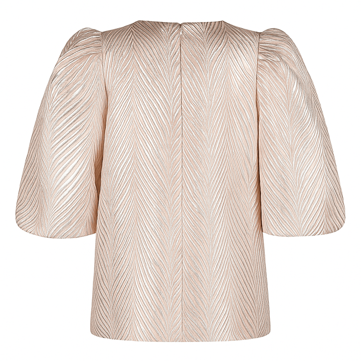 NUKUS - Top Mirthe Shiny Gold/Dusty Pink - Luxedy