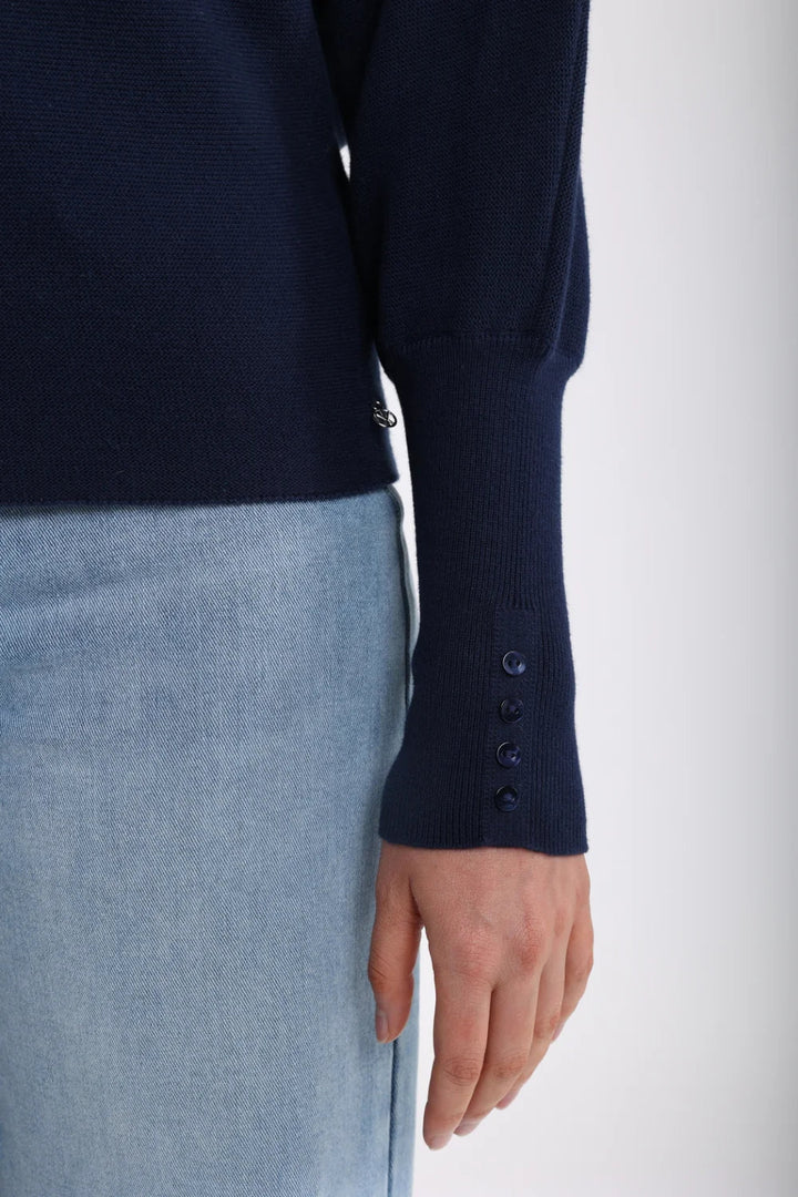 NUKUS - Trui Batwing Pull Navy Blue - Luxedy