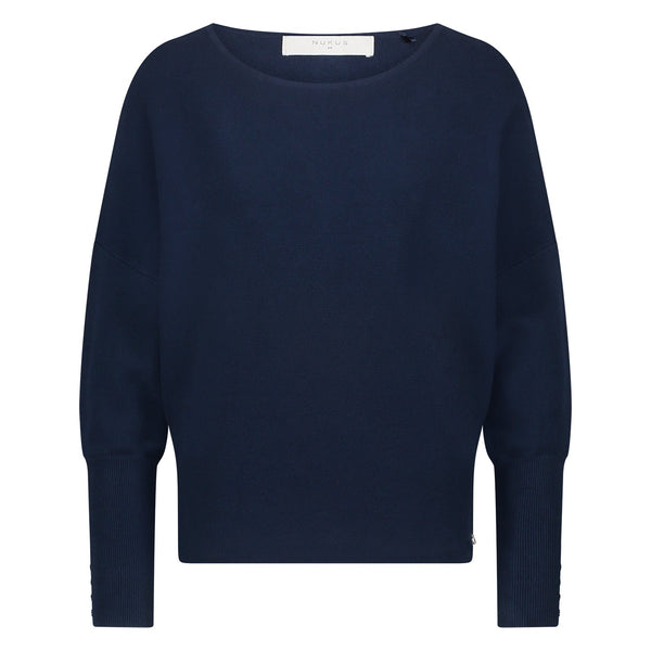 NUKUS - Trui Batwing Pull Navy Blue - Luxedy