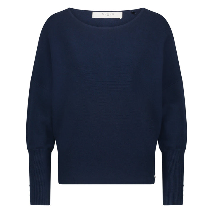 NUKUS - Trui Batwing Pull Navy Blue - Luxedy
