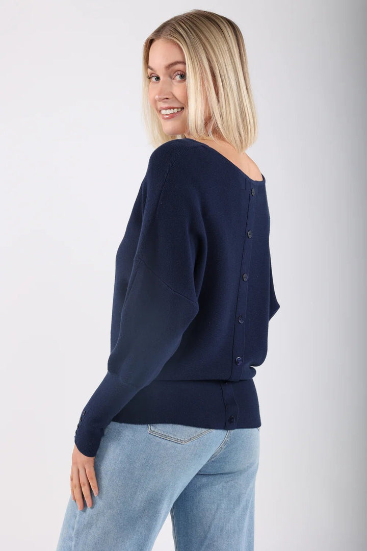 NUKUS - Trui Batwing Pull Navy Blue - Luxedy