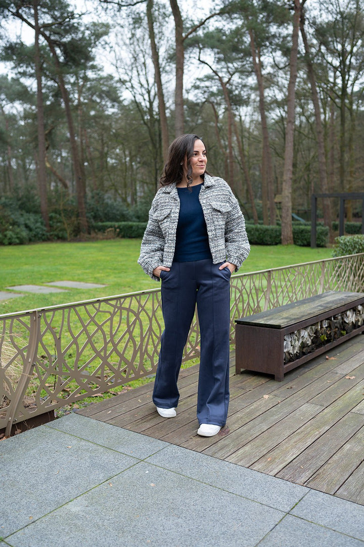 NUKUS - Trui Batwing Pull Navy Blue - Luxedy