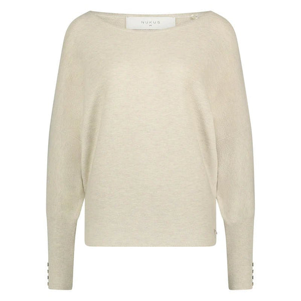 NUKUS - Trui Batwing Pullover Sand - Luxedy