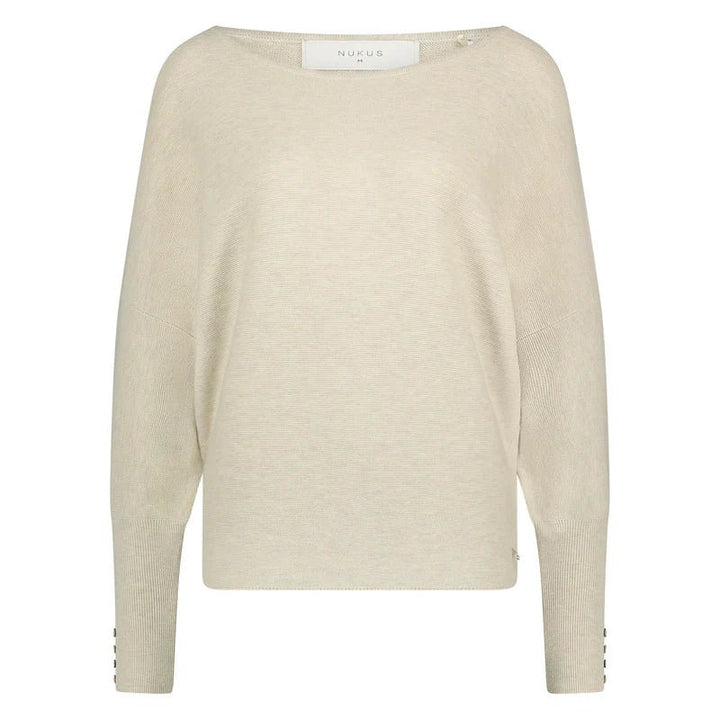 NUKUS - Trui Batwing Pullover Sand - Luxedy