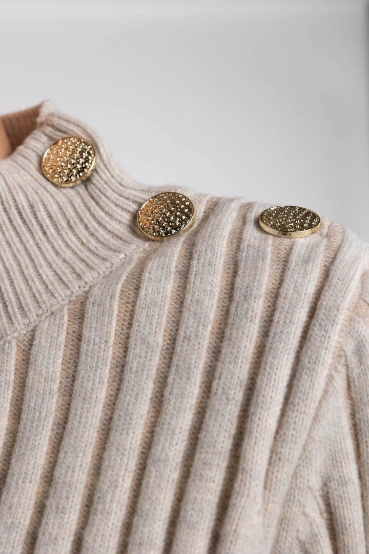NUKUS - Trui Daytona Greige Pullover - Luxedy