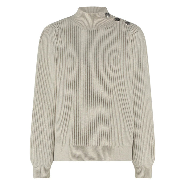 NUKUS - Trui Daytona Greige Pullover - Luxedy